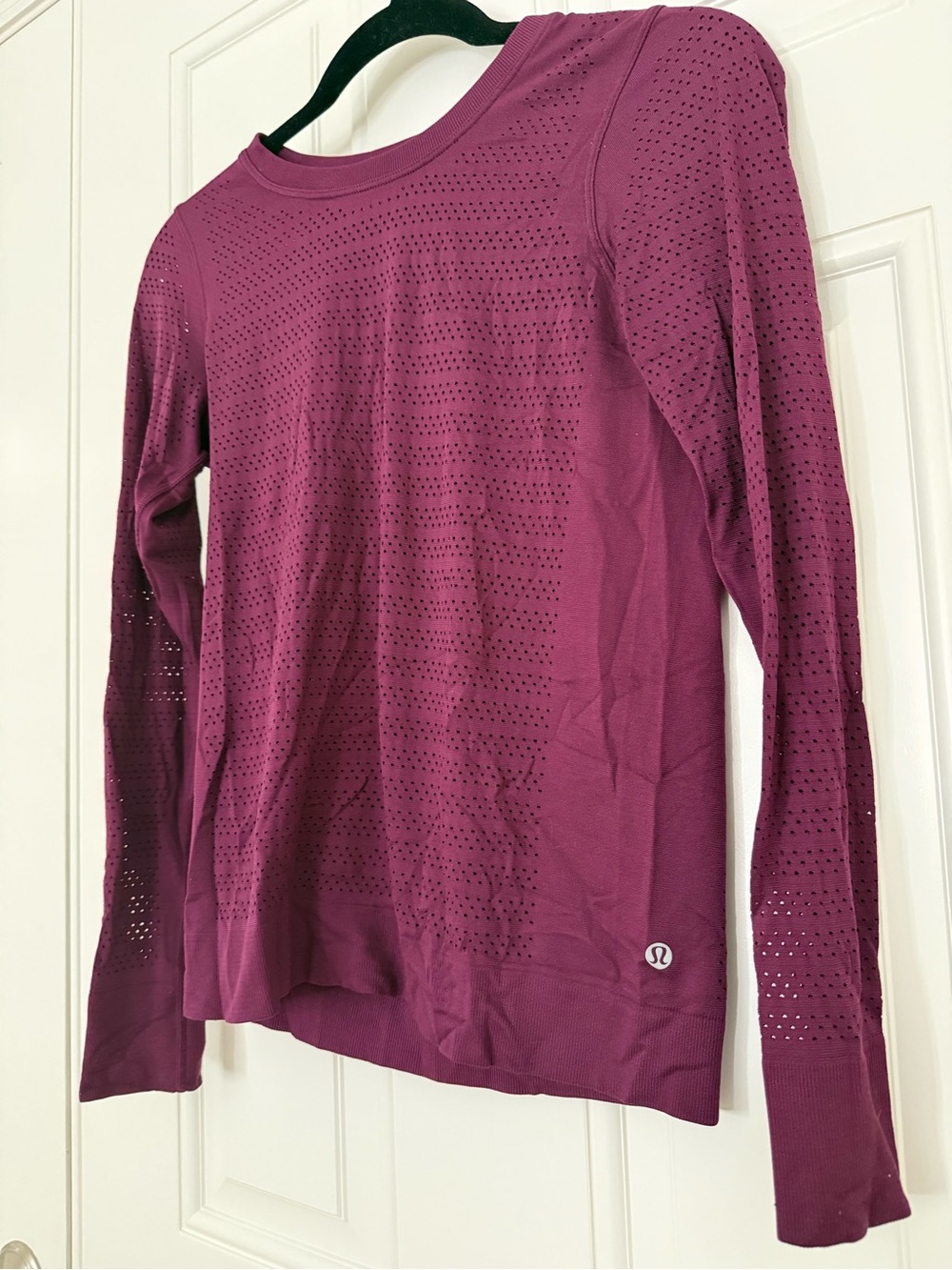 lululemon athletica Long Sleeve Perforated Training Top - Plum